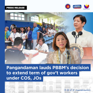 Pangandaman lauds PBBM's decision to extend term of gov't workers under COS, JOs