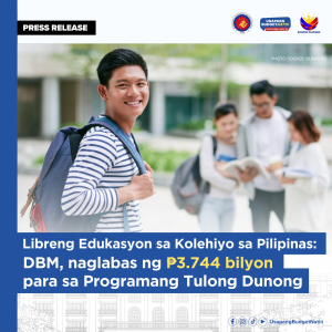 Free college education in PH: DBM releases P3.744 billion for Tulong Dunong Program