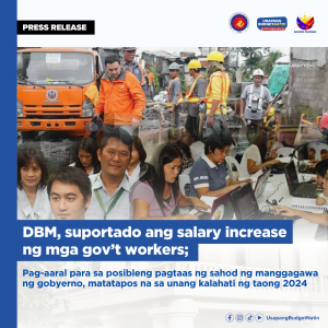 DBM supports salary increase of govt. workers; Study for possible salary adjustment for govt workers, to be completed within the first half of 2024