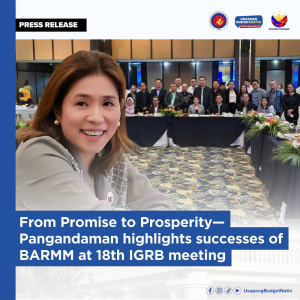 From Promise to Prosperity— Pangandaman highlights successes of BARMM at 18th IGRB meeting