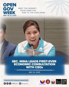 Sec. Mina leads first-ever economic consultation with CSOs
