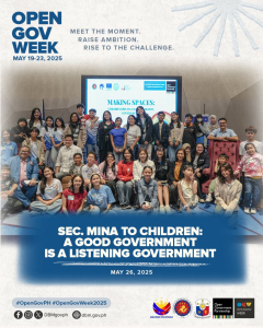 Sec. Mina to children: A good government is a listening government 