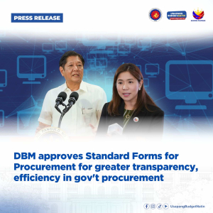 DBM approves Standard Forms for Procurement for greater transparency, efficiency in gov't procurement