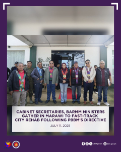 6 CABINET SECRETARIES, BARMM MINISTERS GATHER IN MARAWI TO FAST-TRACK CITY REHAB FOLLOWING PBBM’S DIRECTIVE