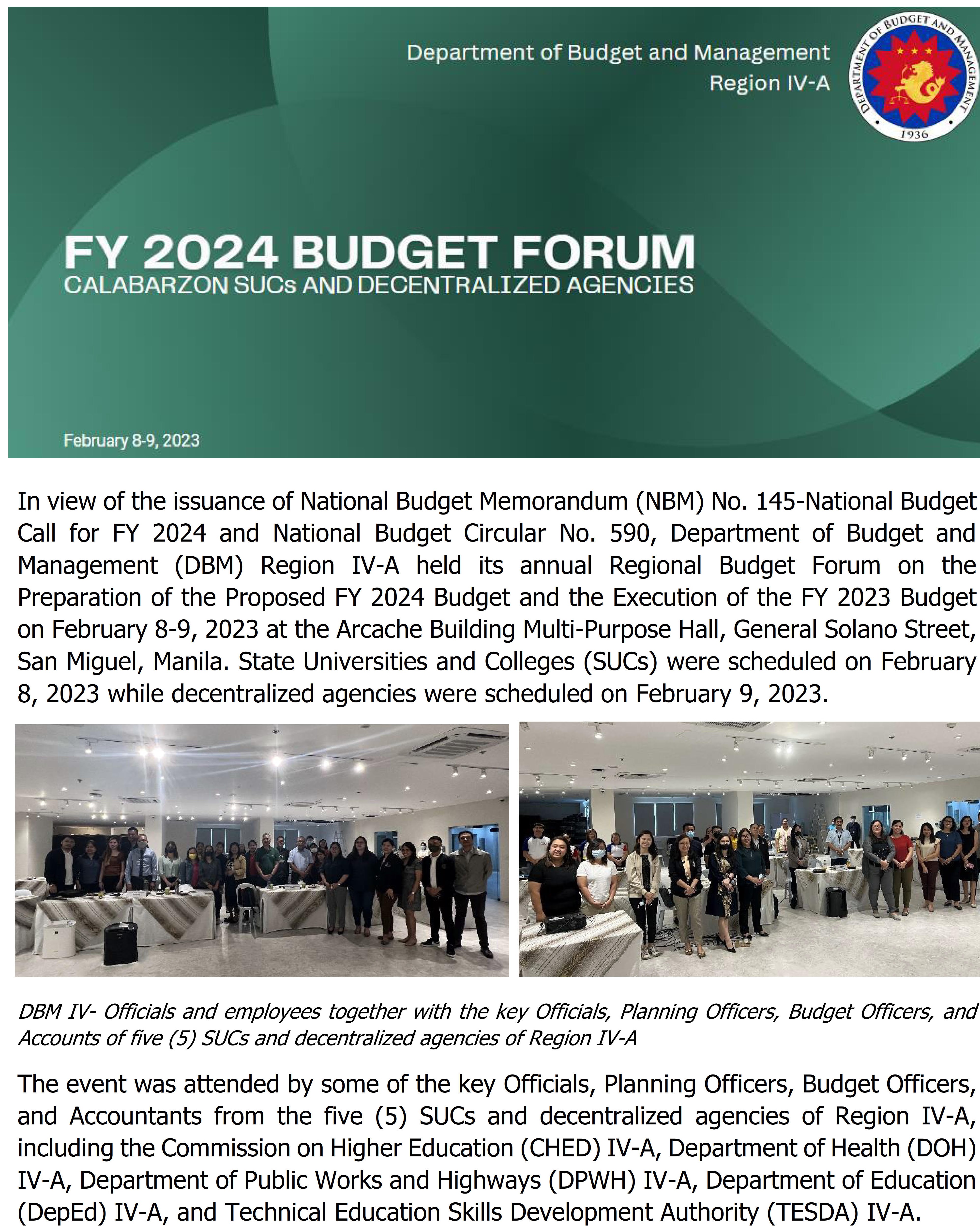 Budget Forum 1